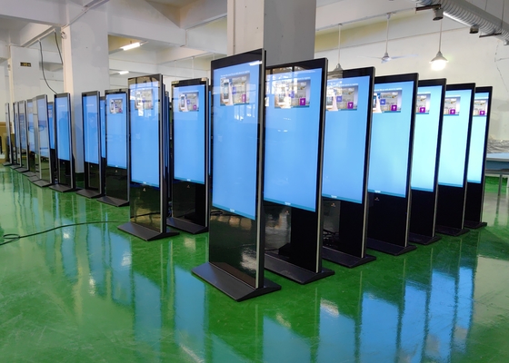 IPhone itxurako solairua zutik seinale digitala totem kioskoa